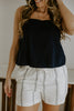 Navy Multi Stripe Short