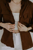 Classic Linen Button Up - Chocolate