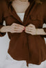 Classic Linen Button Up - Chocolate