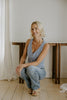 Striped Summer Vest - Blue
