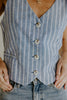 Striped Summer Vest - Blue