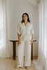 Linen Pant With Straight Leg - Oat