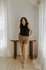 Linen Shorts With Pockets - Cocoa