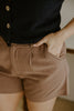 Linen Shorts With Pockets - Cocoa