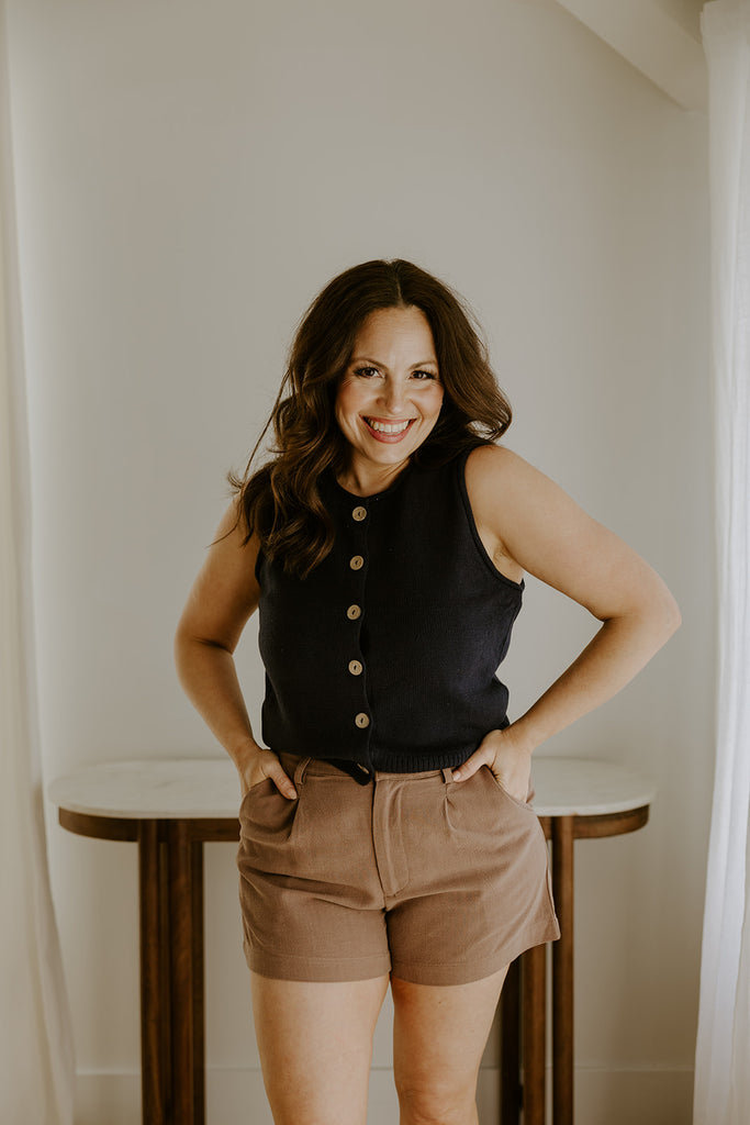 Linen Shorts With Pockets - Cocoa