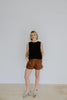 Flowy Linen Tank - Black