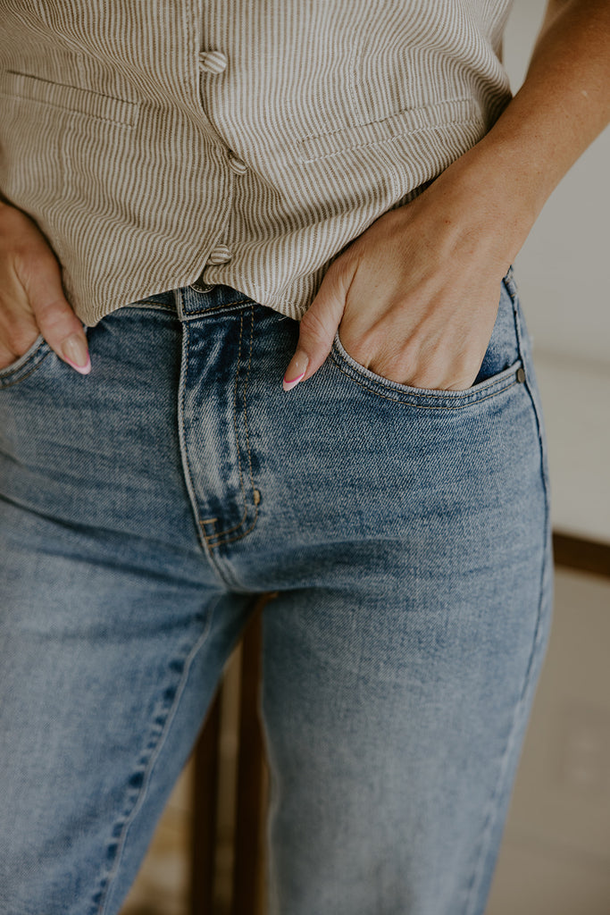 Longer Length Straight Denim - Medium