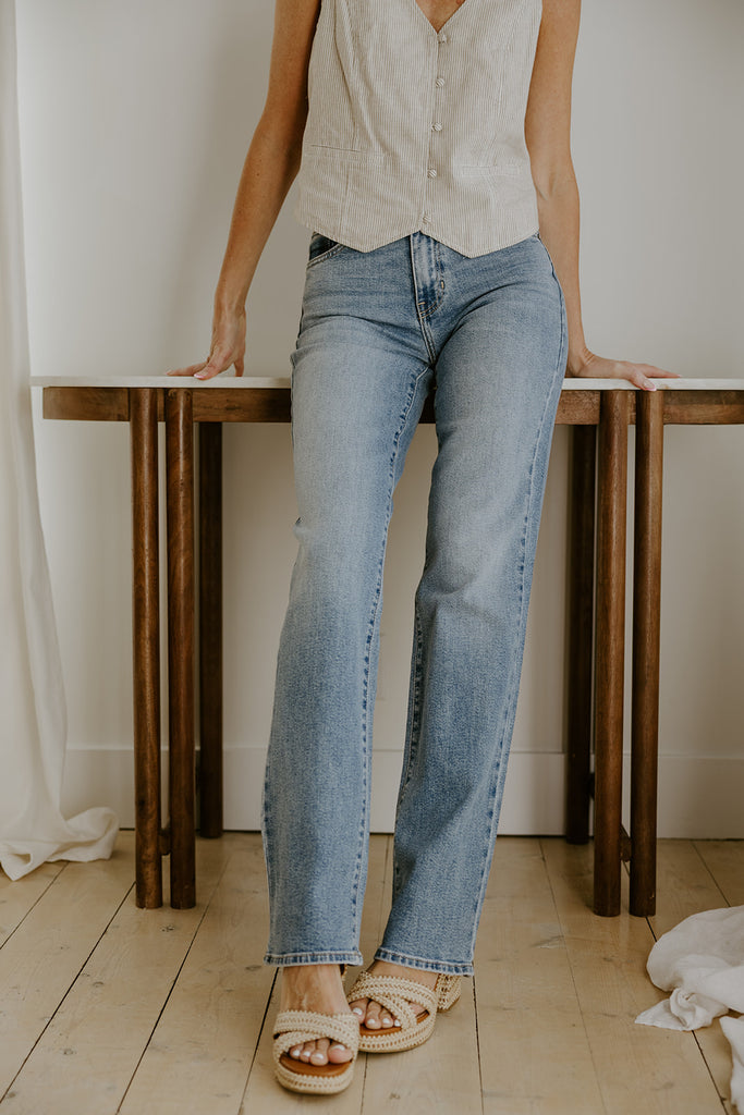Longer Length Straight Denim - Medium