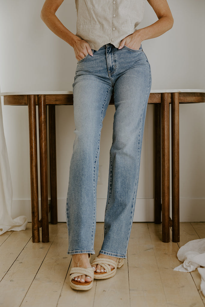 Longer Length Straight Denim - Medium