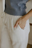 Rolled Hem Sleeveless Vest - Blue
