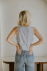 Thin Stripe Vest Blue and White