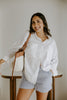 Linen Shirt with Cargo Pocket - White