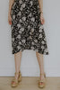 Printed Faux Wrap Midi - Black
