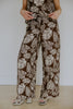Resort Print Two Piece Set - Brown