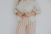 Striped Relaxed Linen Pant - Sunset