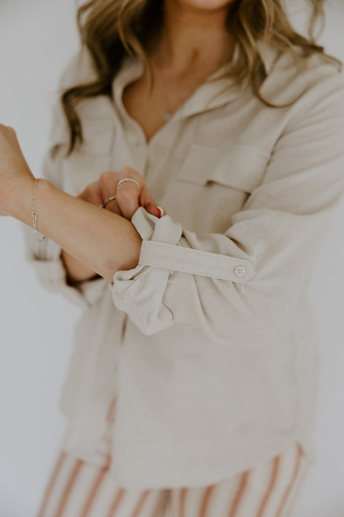 Classic Linen Button Up - Natural