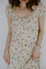 Floral Midi Dress - Yellow