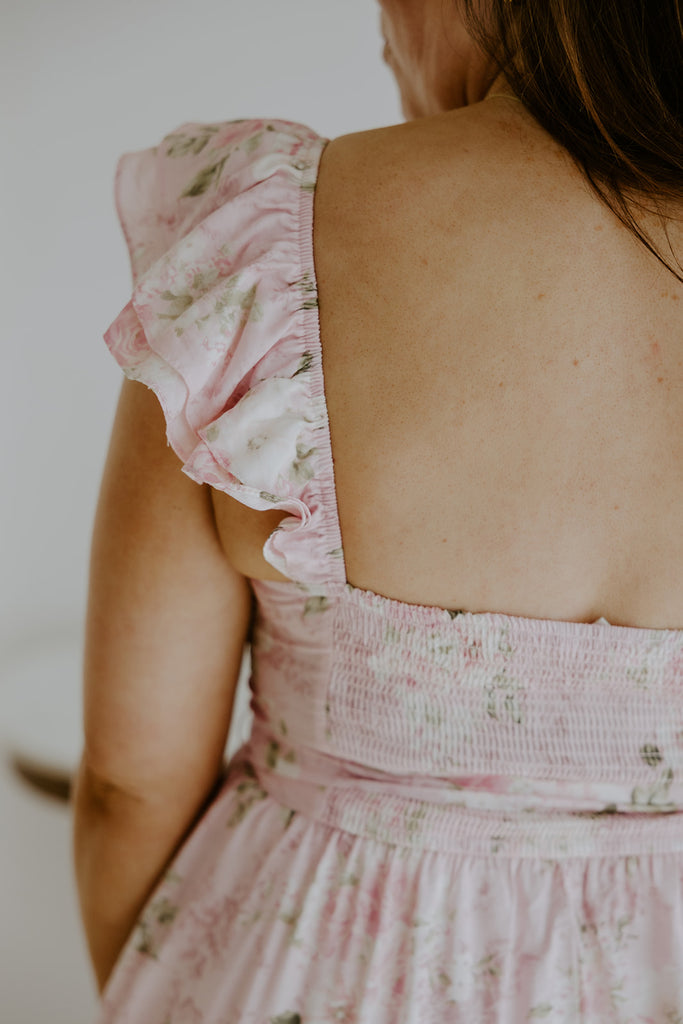 Corset Floral Dress - Pink