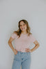 Scalloped Short Sleeve Cardi - Pink