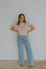Scalloped Short Sleeve Cardi - Pink