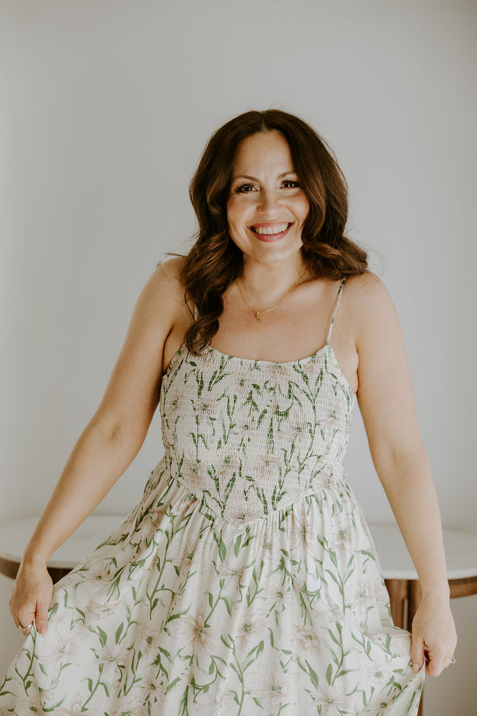 Floral Smocked Spaghetti Strap Sundress