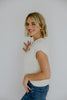 Knit Vest with Cap Sleeve - Ivory