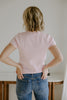 Short Sleeve Classic Cardigan - Pink