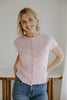 Short Sleeve Classic Cardigan - Pink