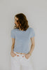 Scalloped Short Sleeve Cardi - Blue