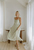 Floral Corset Midi Dress - Green