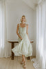 Floral Corset Midi Dress - Green