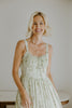 Floral Corset Midi Dress - Green
