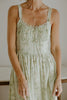 Floral Corset Midi Dress - Green