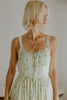 Floral Corset Midi Dress - Green