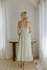 Floral Corset Midi Dress - Green