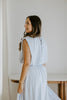 Bubble Top & Flowy Midi Skirt Set - Blue