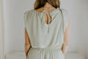 Bubble Top & Flowy Midi Skirt Set - Olive
