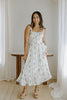 Floral Corset Midi Dress - Blue