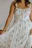 Floral Corset Midi Dress - Blue