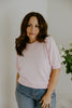 Sweater with Puff Sleeve - Pink