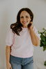Sweater with Puff Sleeve - Pink