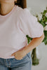 Sweater with Puff Sleeve - Pink
