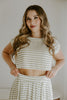 Striped Top & Skirt Set - Olive