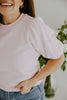 Sweater with Puff Sleeve - Pink