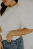 Puff Sleeve Sweatshirt - Cream