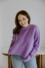 Sweater With Exposed Seam - Purple