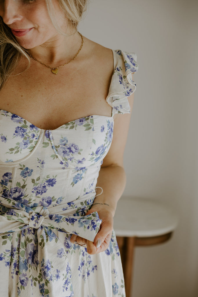 Corset Dress - Lilac/Blue