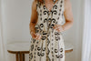 Sleeveless Button Down Printed Jumpsuit