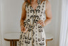 Sleeveless Button Down Printed Jumpsuit