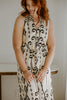 Sleeveless Button Down Printed Jumpsuit
